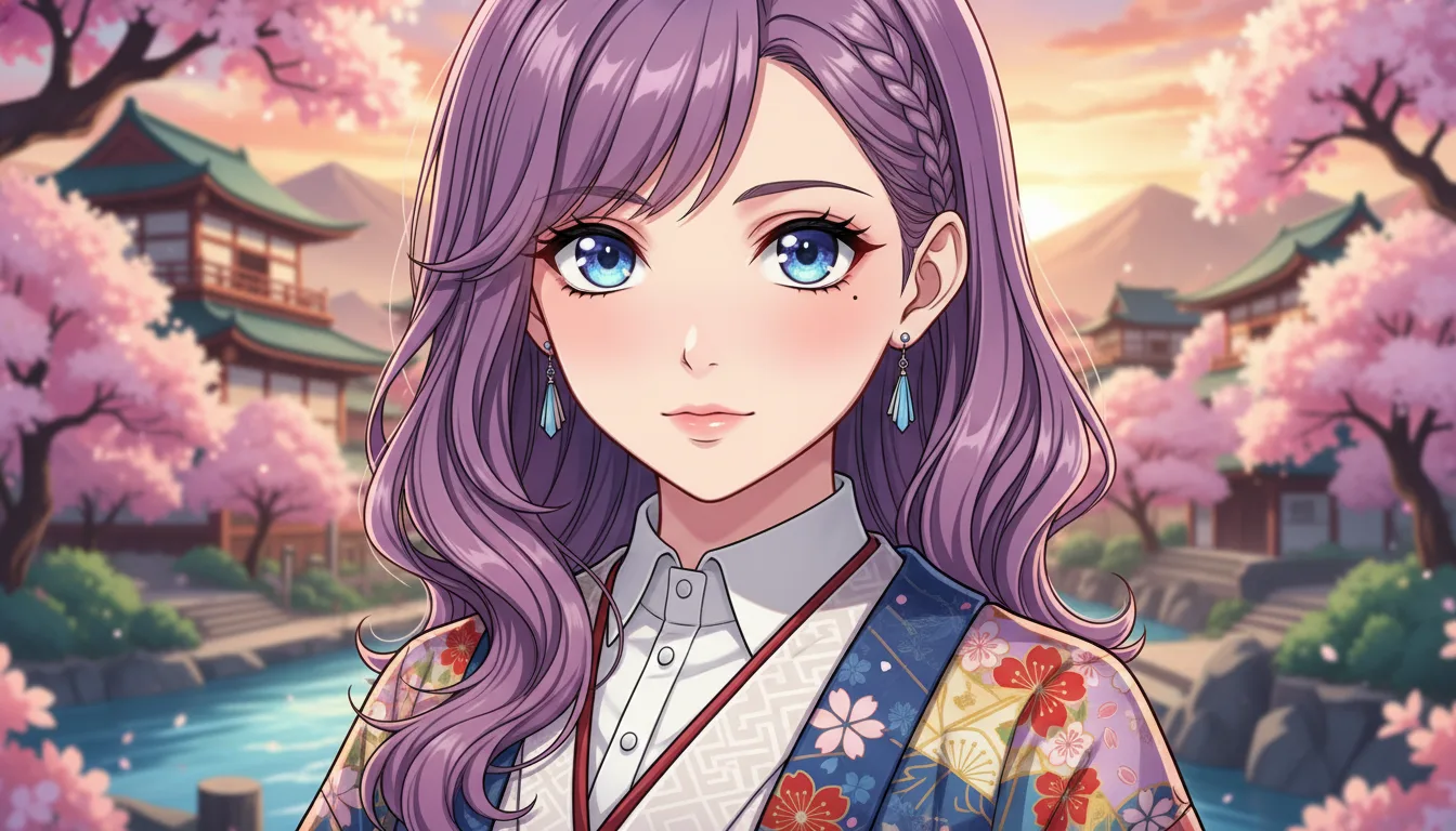 A portrait reimagined in vibrant anime art style