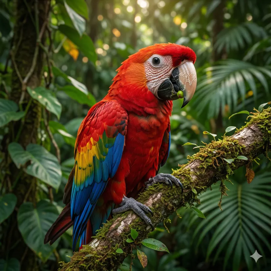 AI Image Describer — flat design illustration with photo and caption bubbles