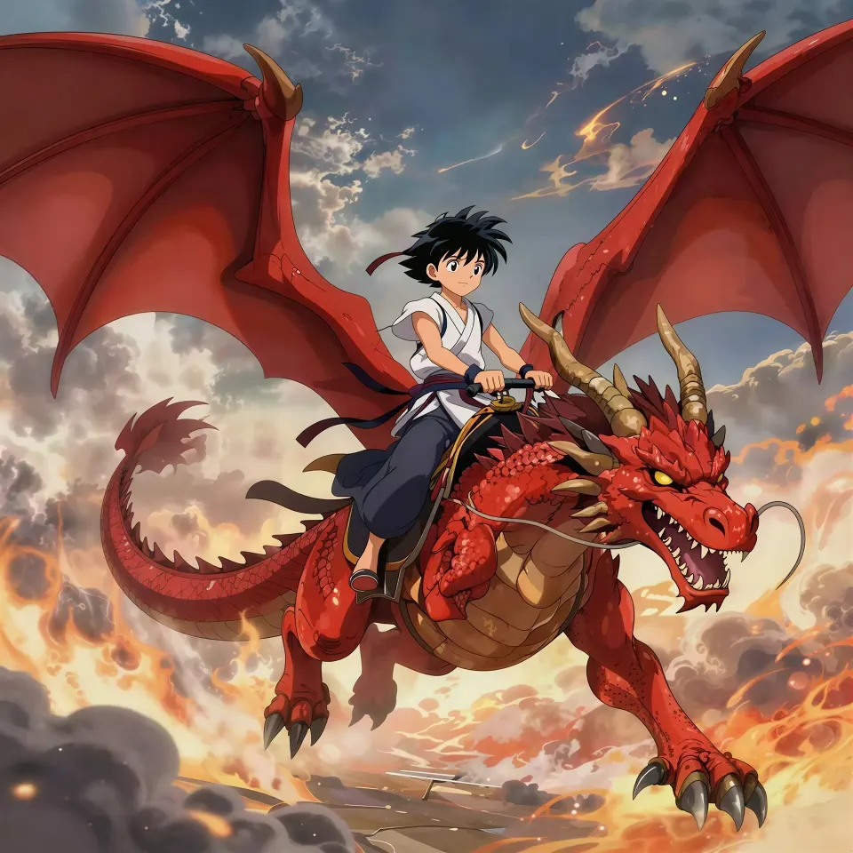 AI-generated anime art example