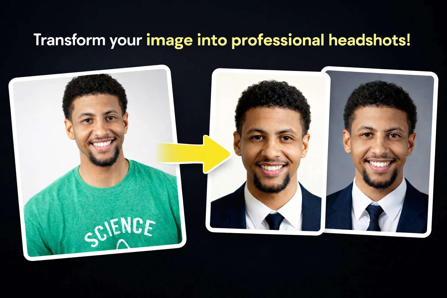 AI-generated professional headshot example